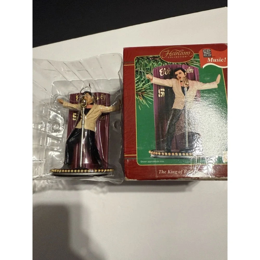 Elvis Presley Heirloom Collection Musical Christmas Ornaments Lot of 2